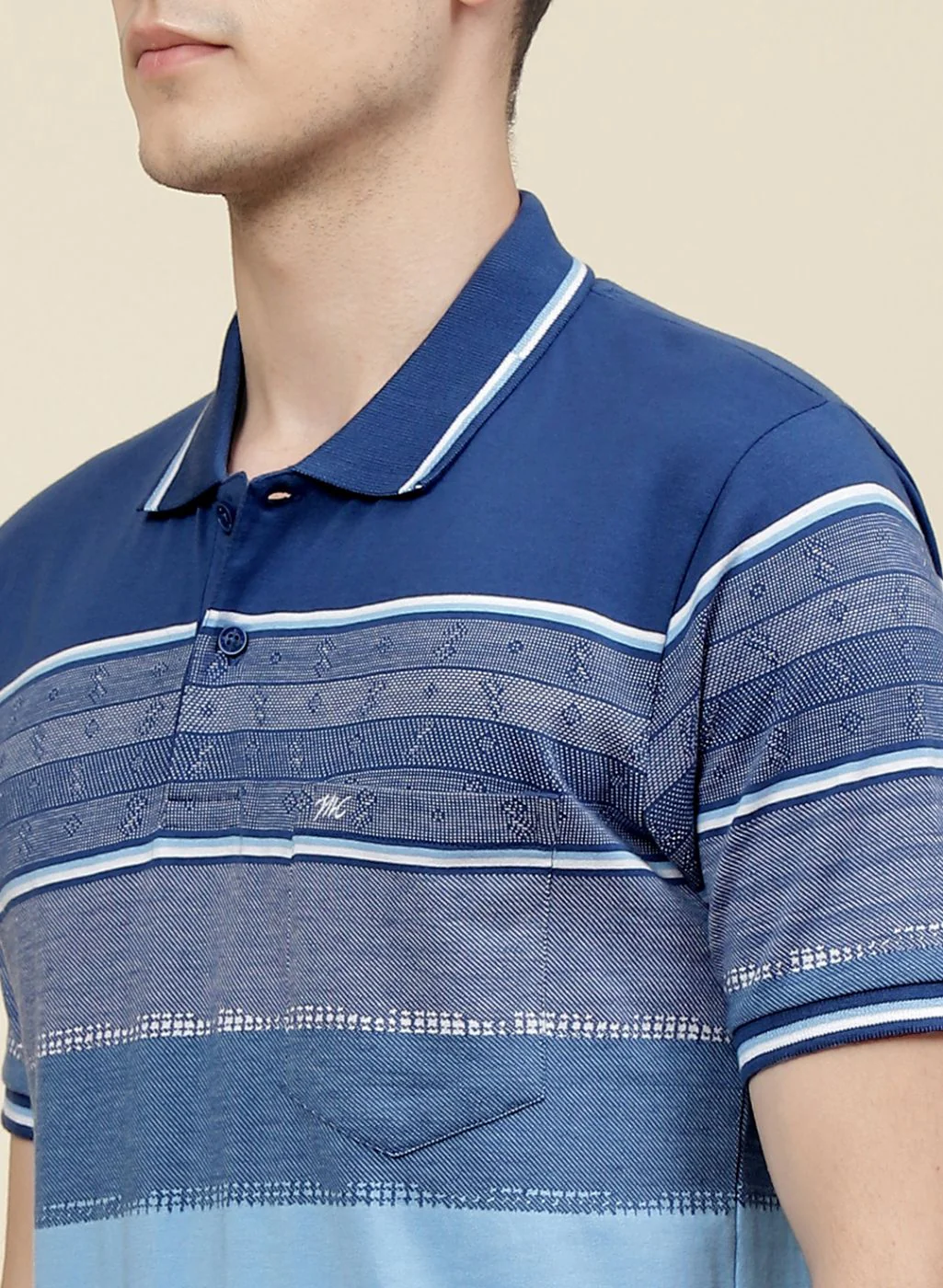 Men Blue Printed T-Shirt - Image 6