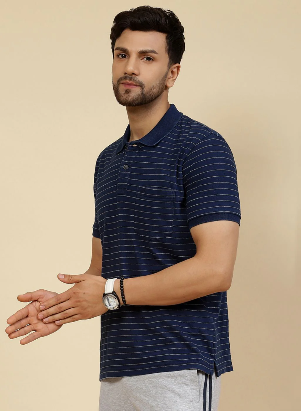 Men Blue Printed T-Shirt - Image 3