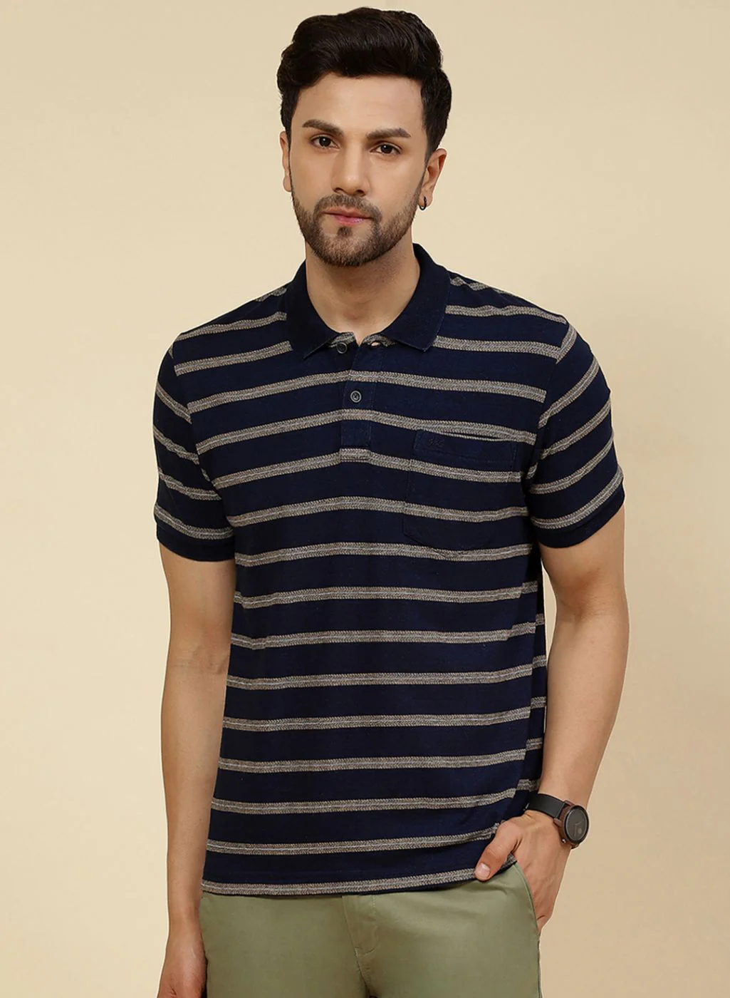 Men Blue Printed T-Shirt - Image 2
