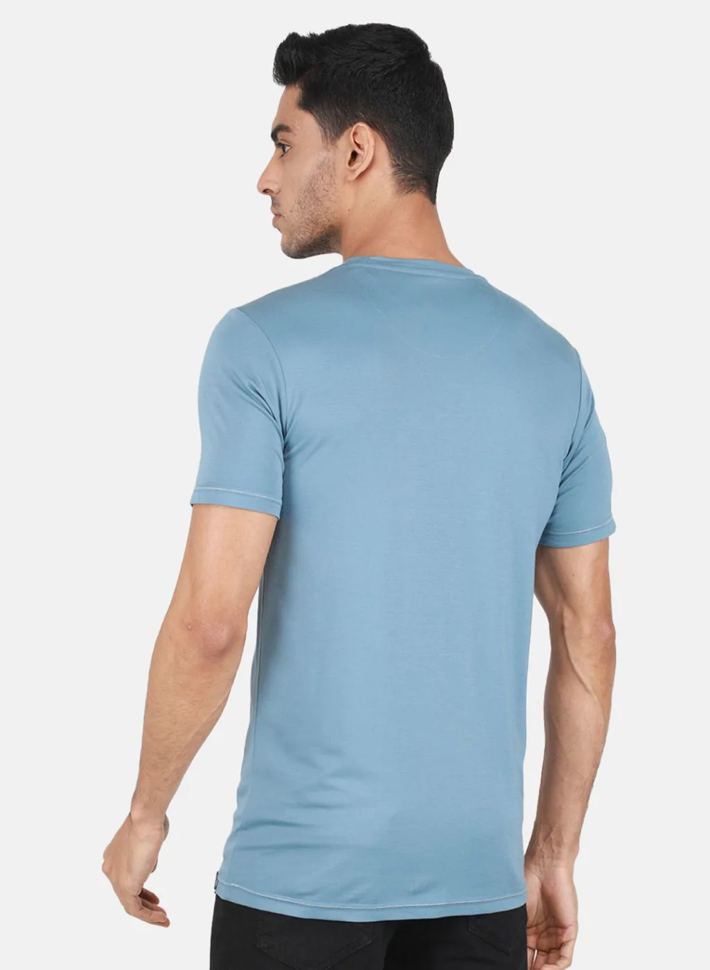 Men Blue Printed T-Shirt - Image 3