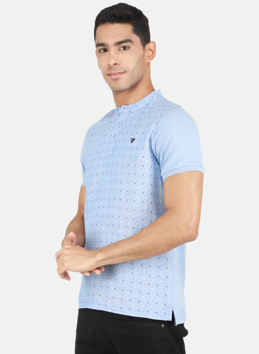 Men Blue Printed T-Shirt - Image 2