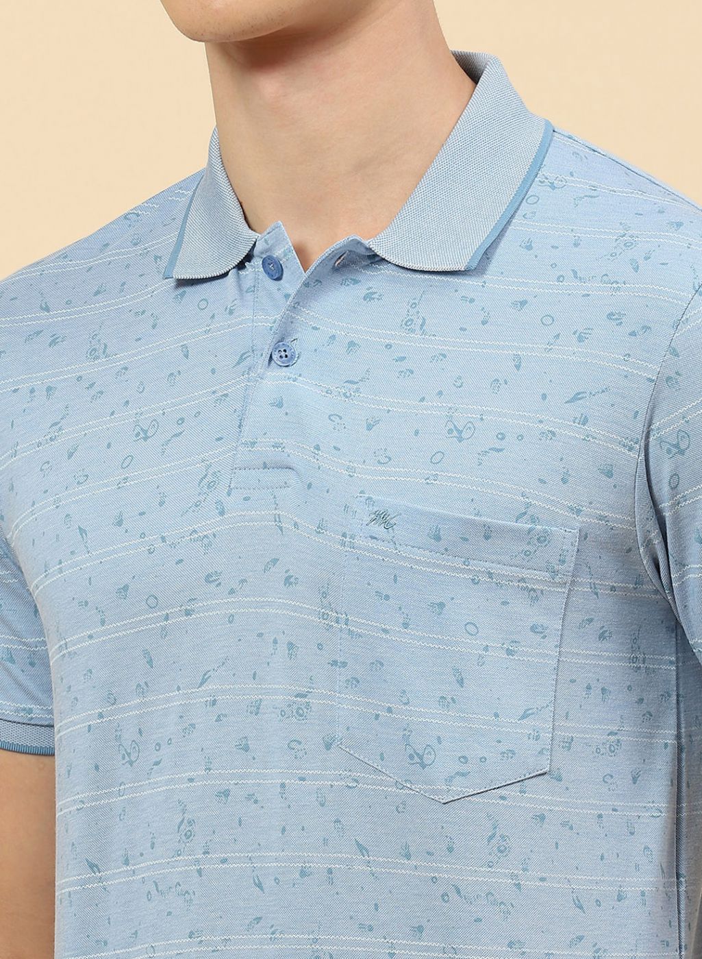 Men Blue Printed T-Shirt - Image 6
