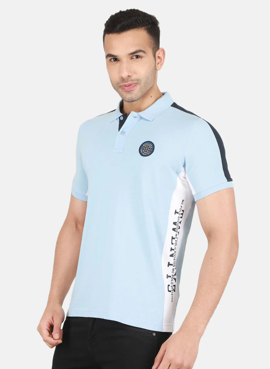 Men Blue Printed T-Shirt - Image 2