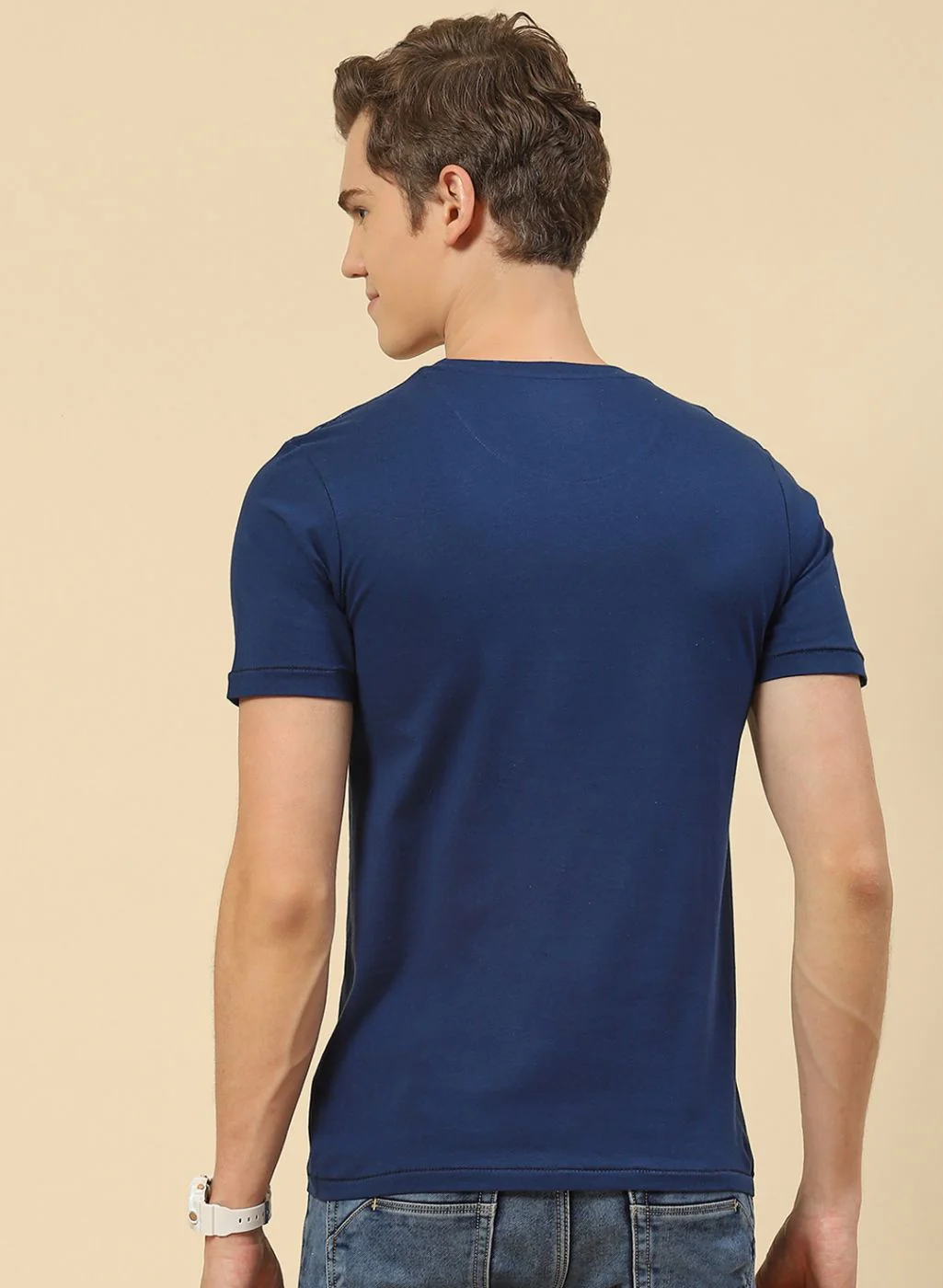 Men Blue Printed T-Shirt - Image 5