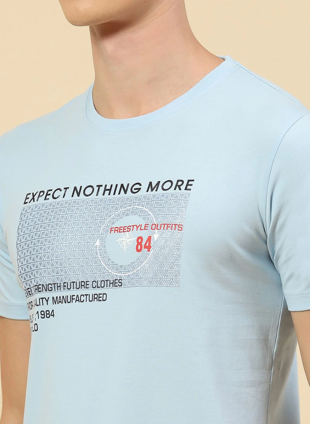 Men Blue Printed T-Shirt - Image 6