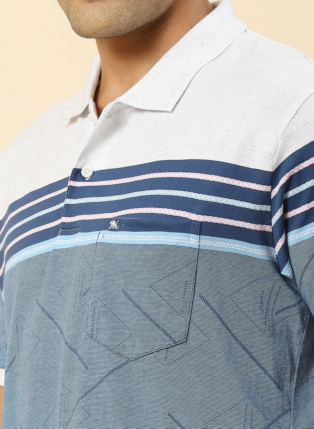 Men Blue Printed T-Shirt - Image 6