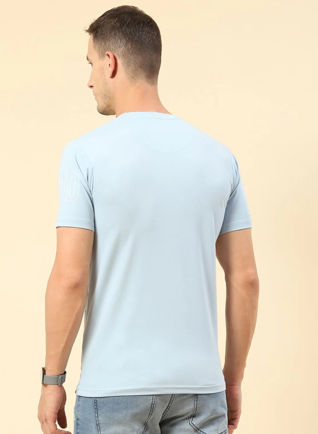 Men Blue Printed T-Shirt - Image 4