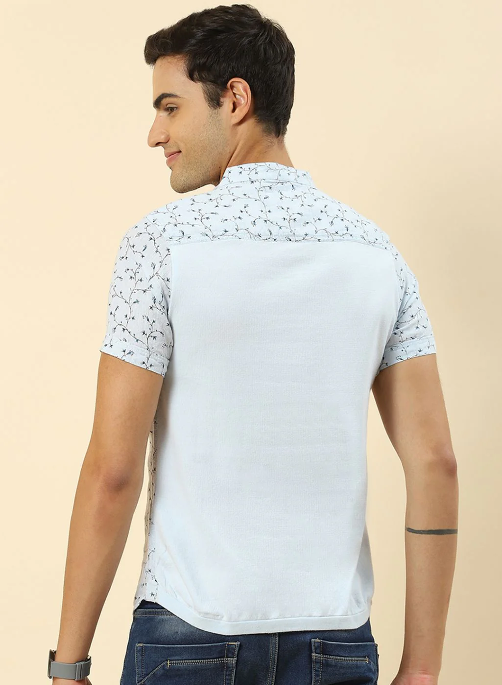Men Blue Printed T-Shirt - Image 5