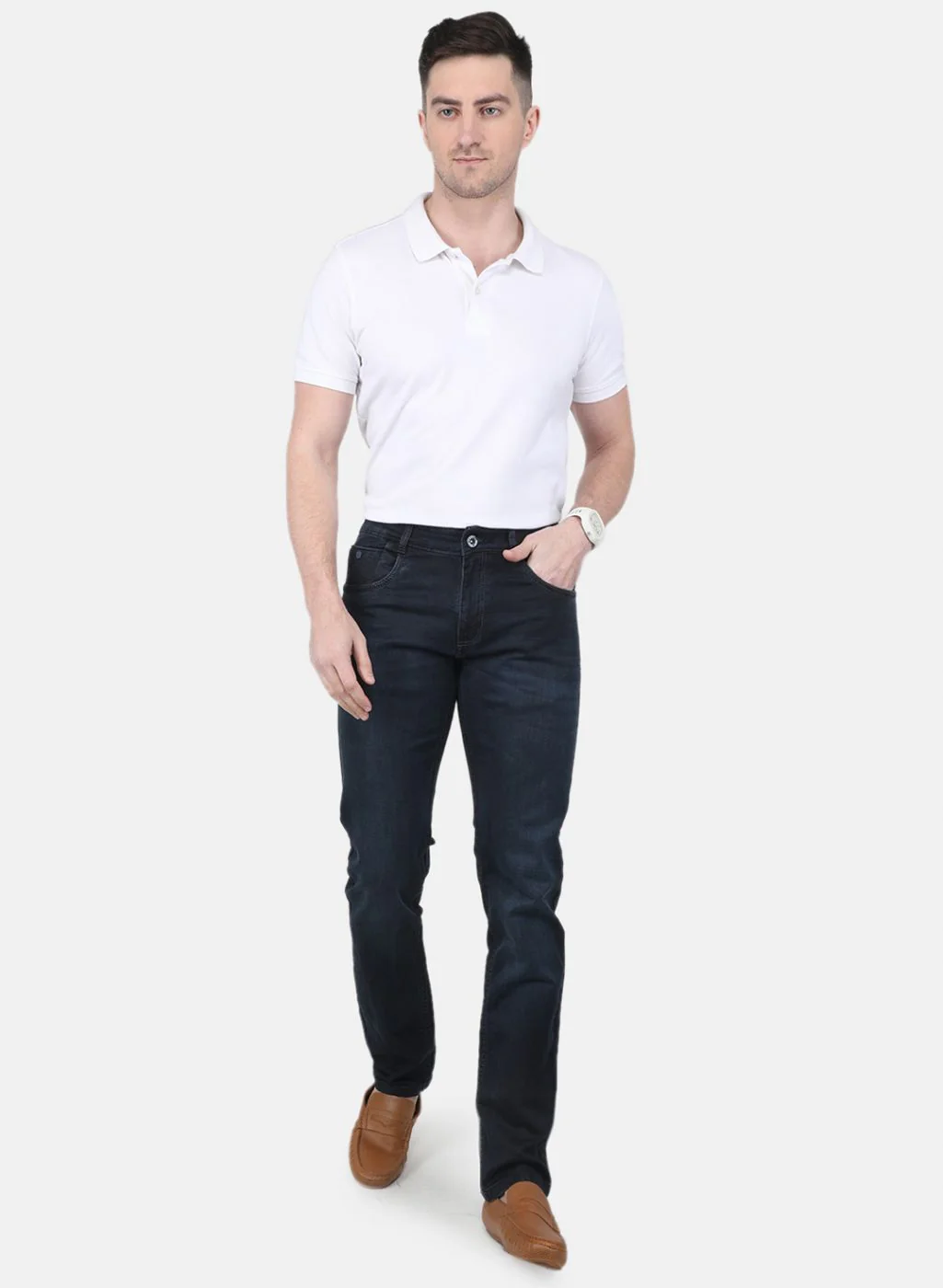 Men Blue Regular Fit Denim - Image 4