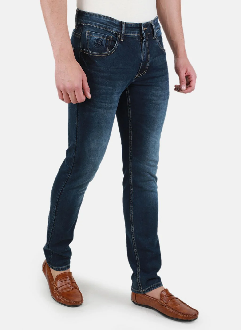 Men Blue Regular Fit Denim - Image 6