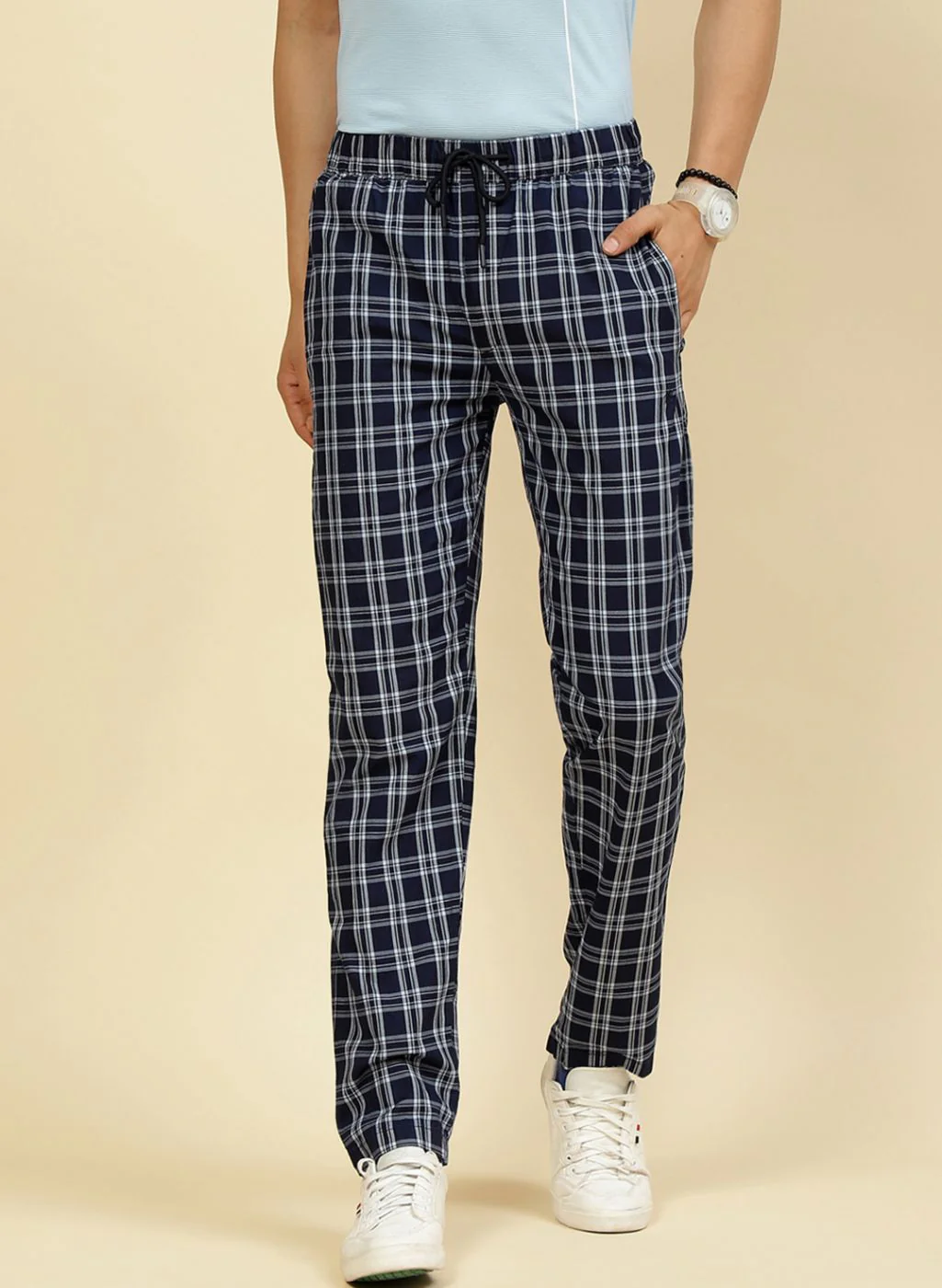 Men Blue Regular Fit Lower - Image 2