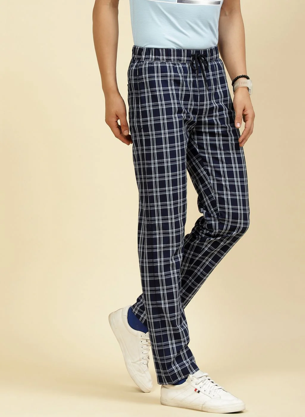 Men Blue Regular Fit Lower - Image 4