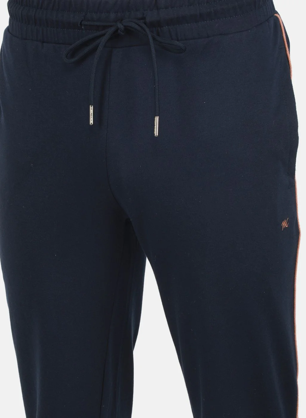 Men Blue & Rust Orange Stripe Lower Set - Image 5