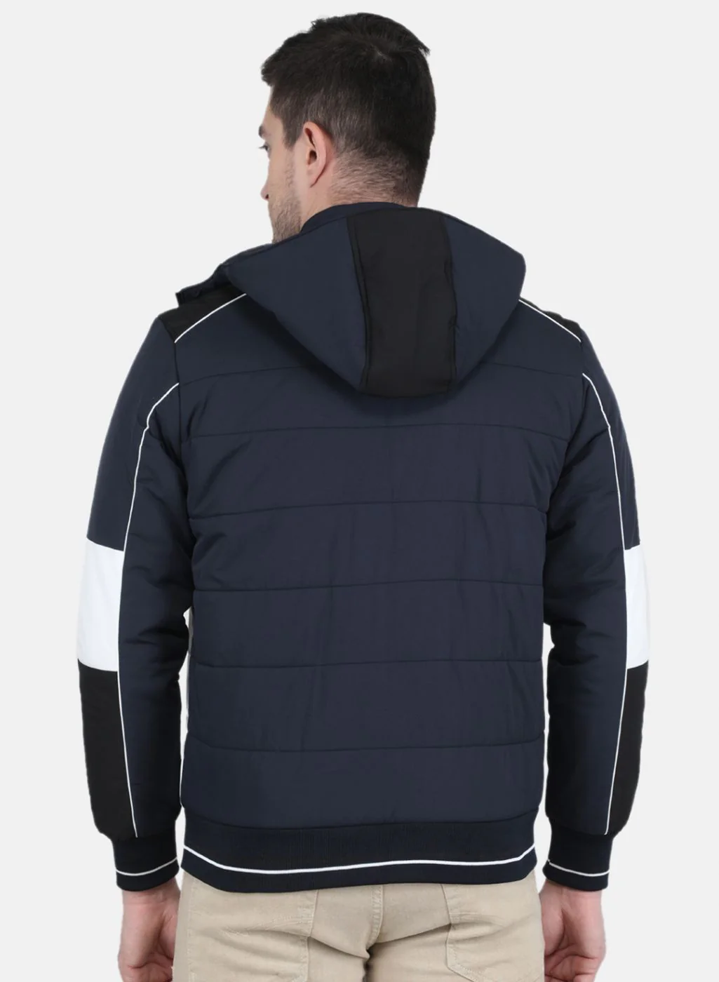 Men Blue Solid Jacket - Image 3