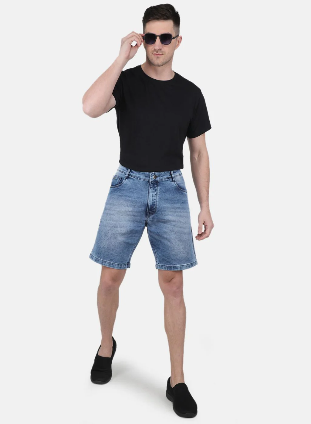 Men Blue Solid Short - Image 4
