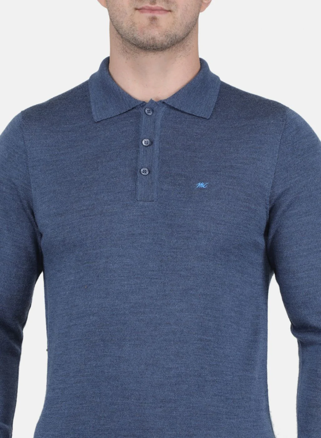 Men Blue Solid T-Shirt - Image 5