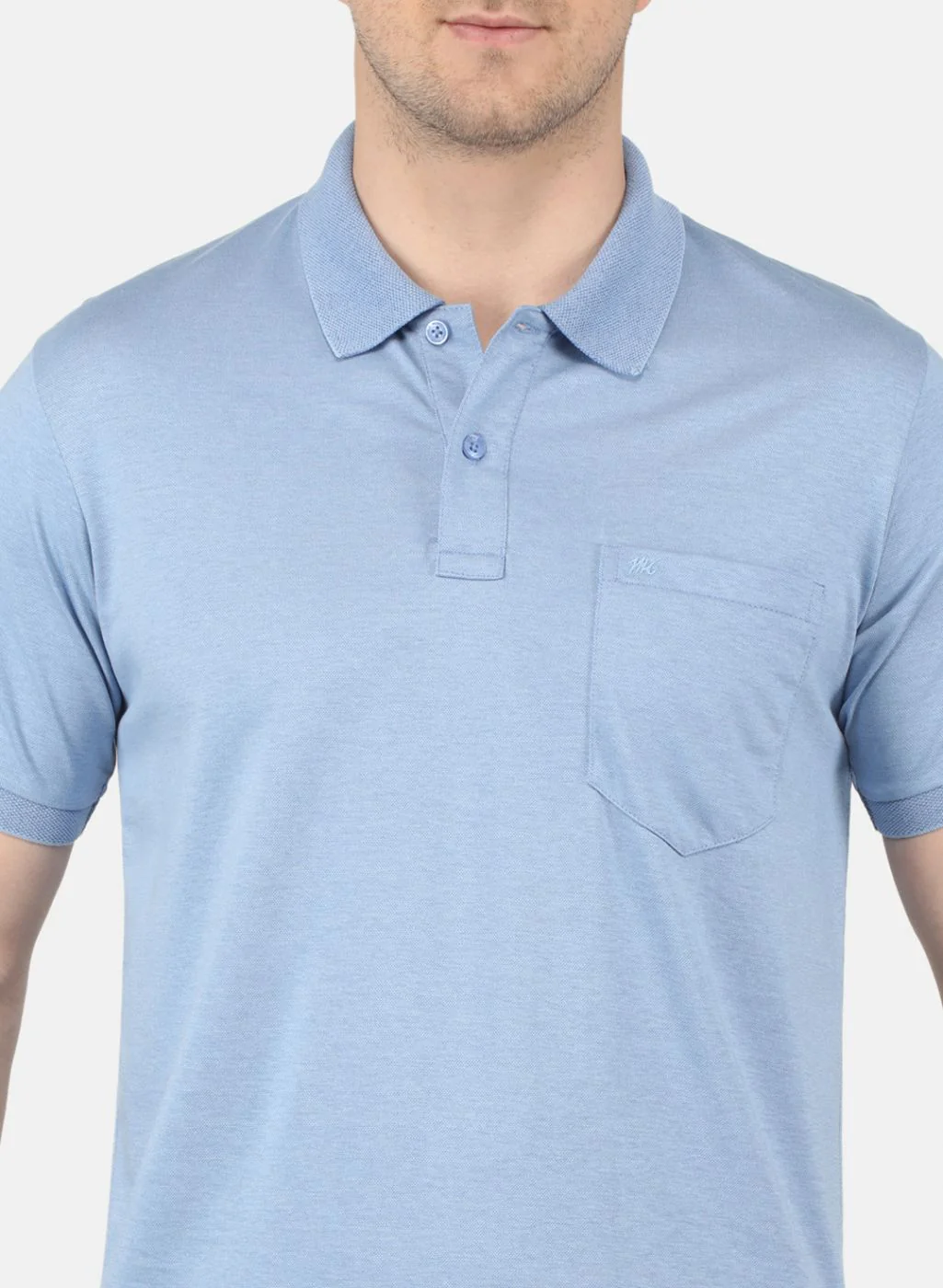 Men Blue Solid T-Shirt - Image 5