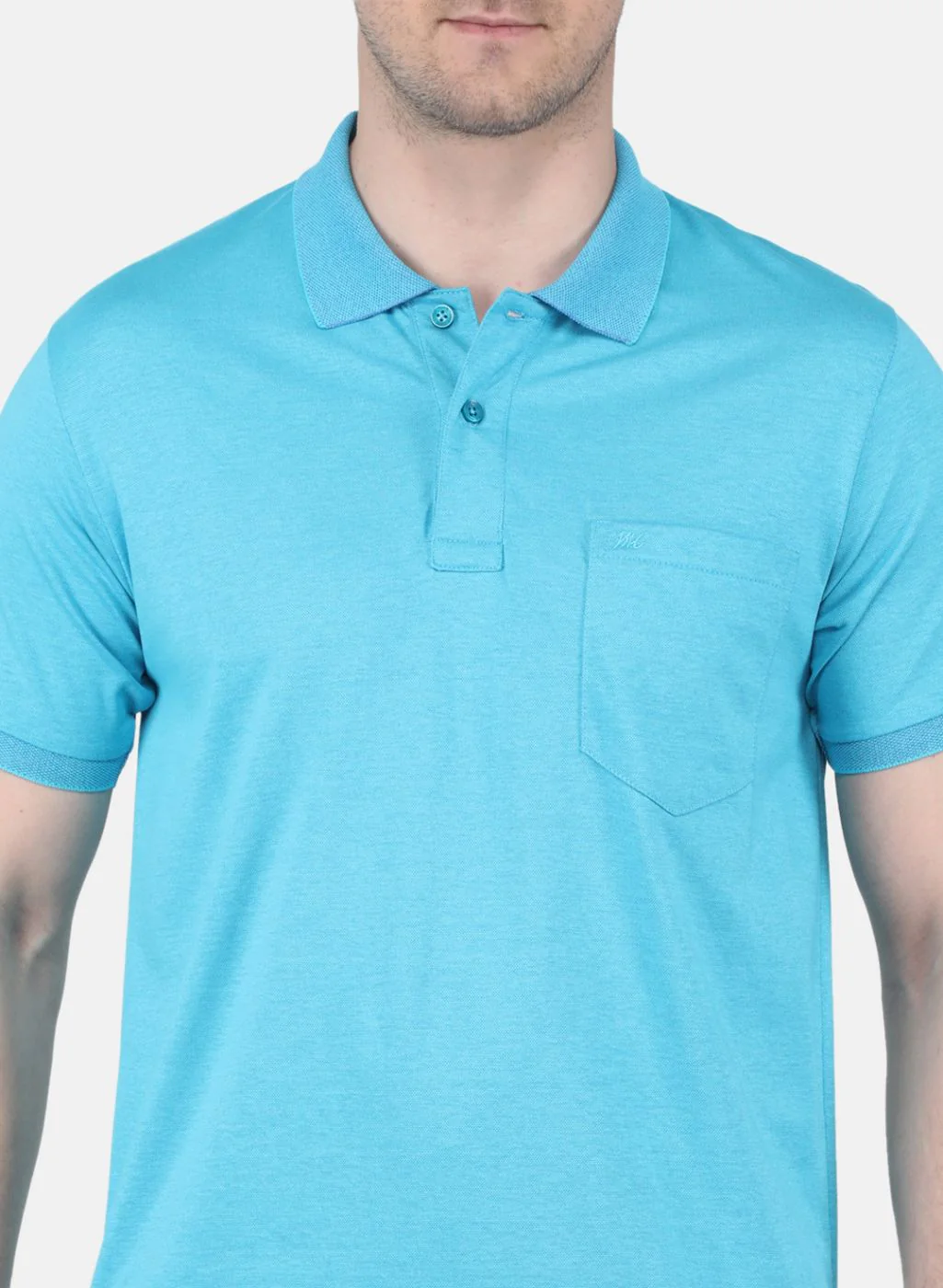 Men Blue Solid T-Shirt - Image 5