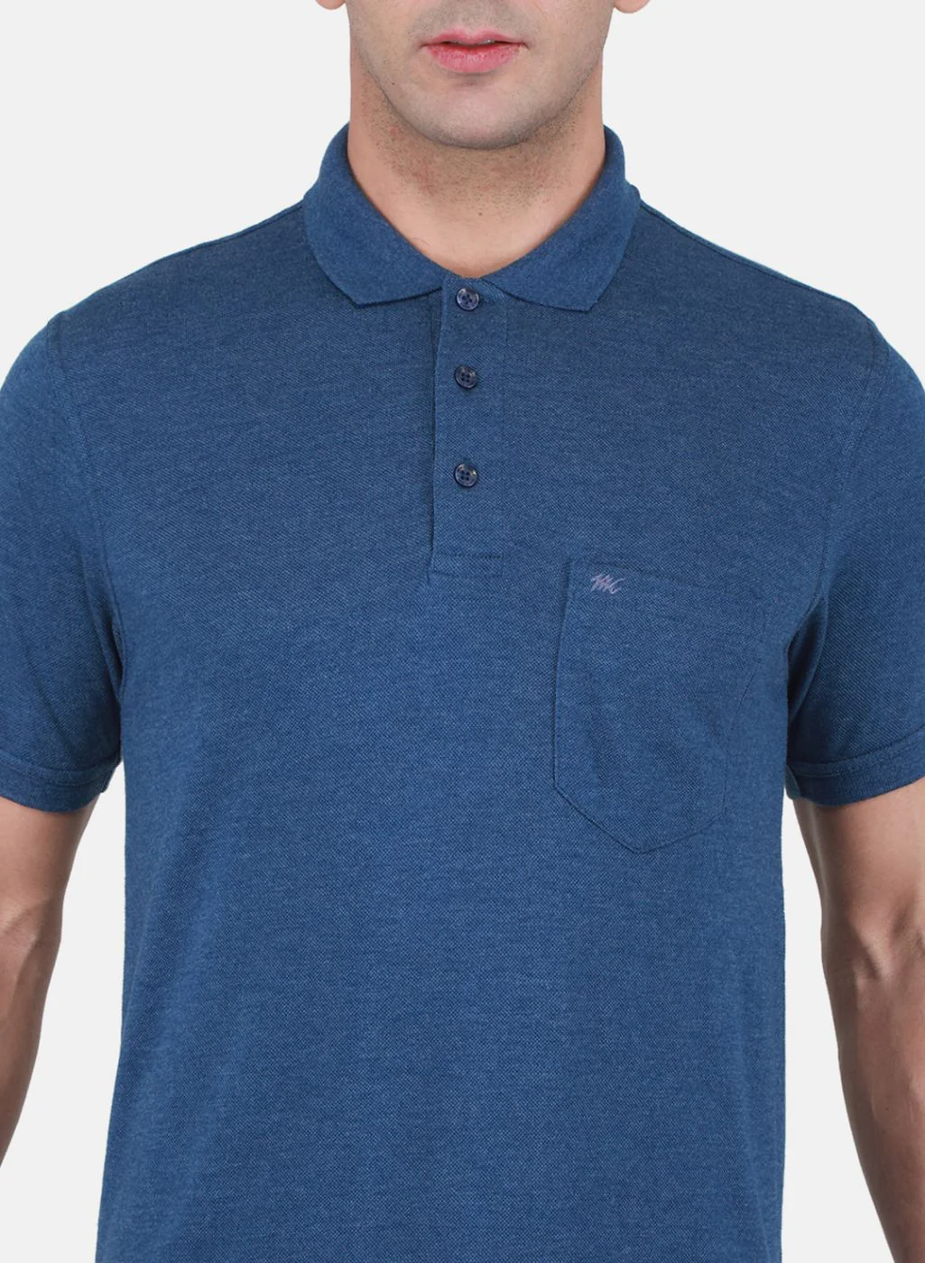 Men Blue Solid T-Shirt - Image 5