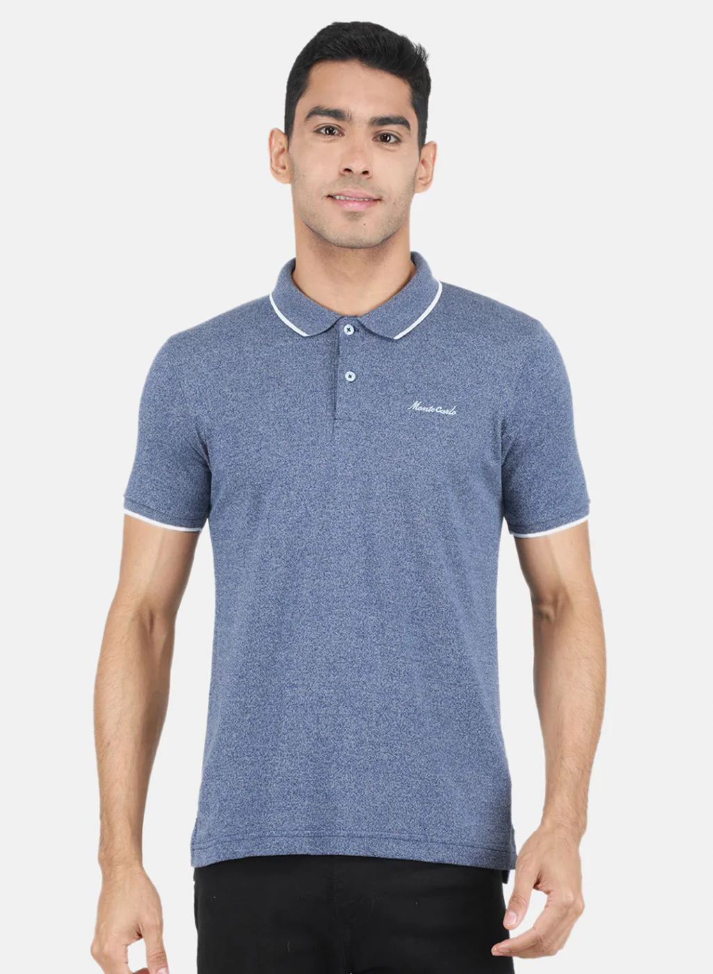 Men Blue Solid T-Shirt