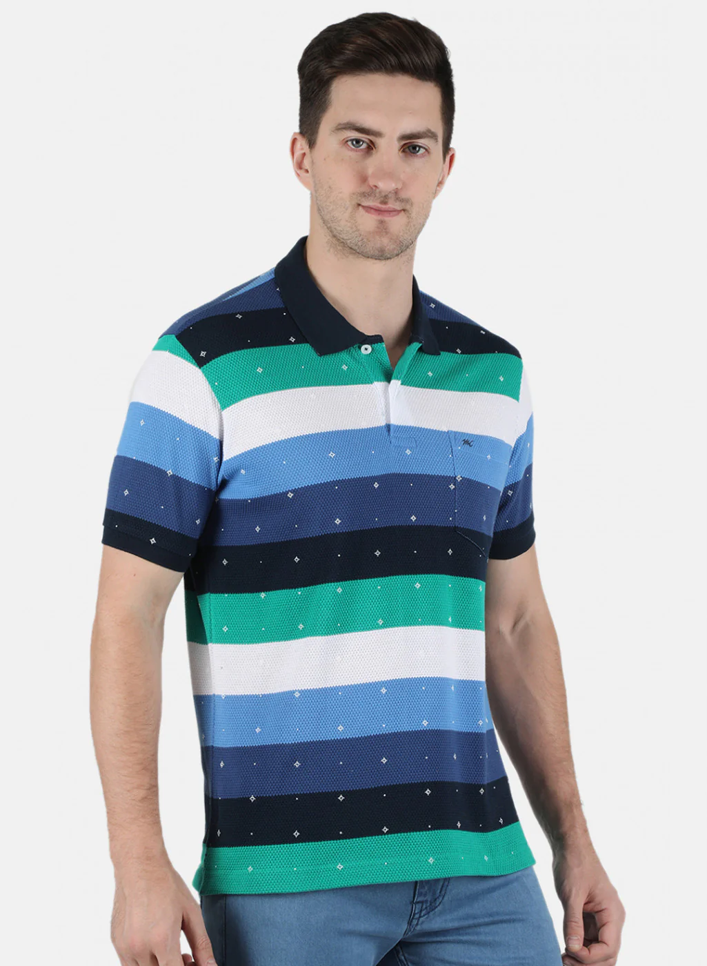 Men Blue Stripe T-Shirt - Image 6