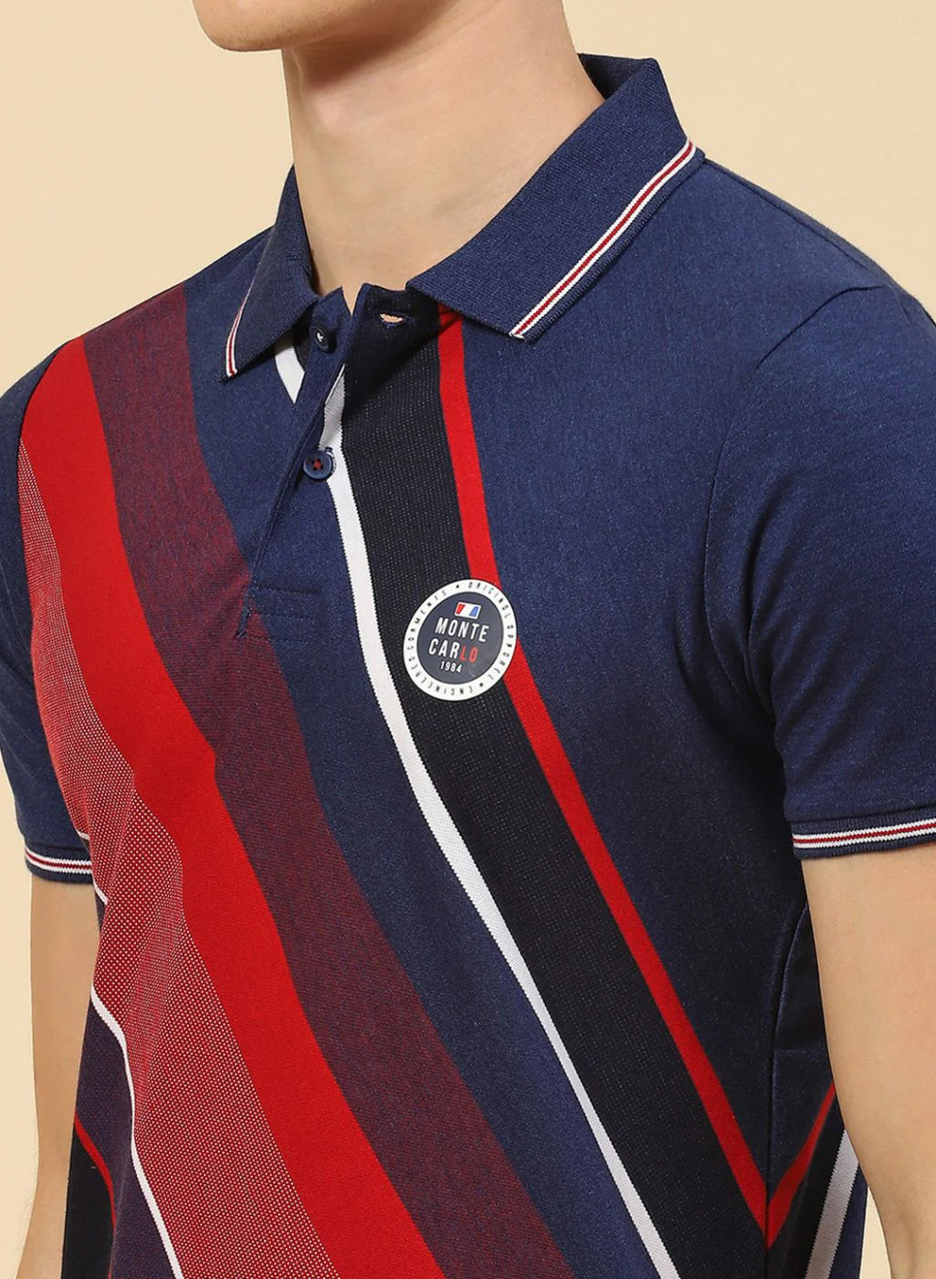 Men Blue Stripe T-Shirt - Image 6