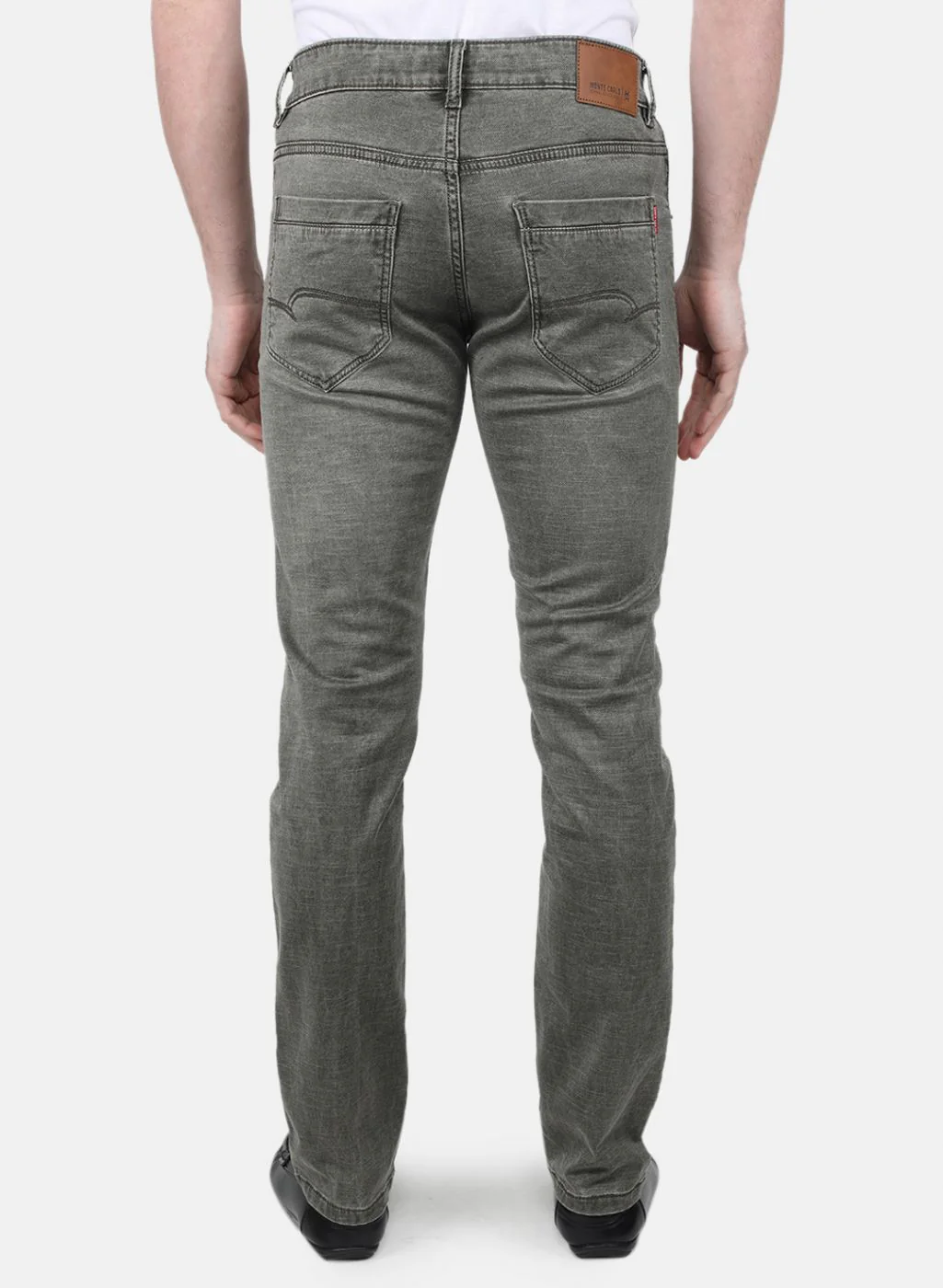 Men Brown NArrow Fit Denim - Image 3