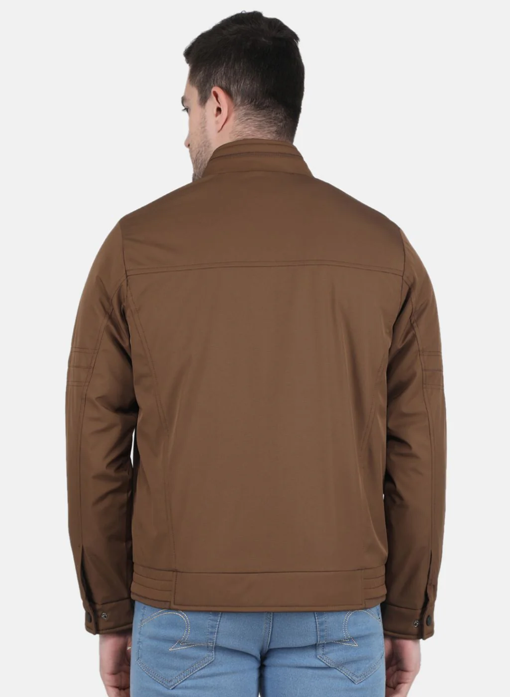 Men Brown Printed Jacket - Image 4