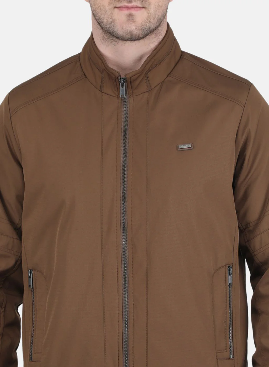 Men Brown Printed Jacket - Image 5