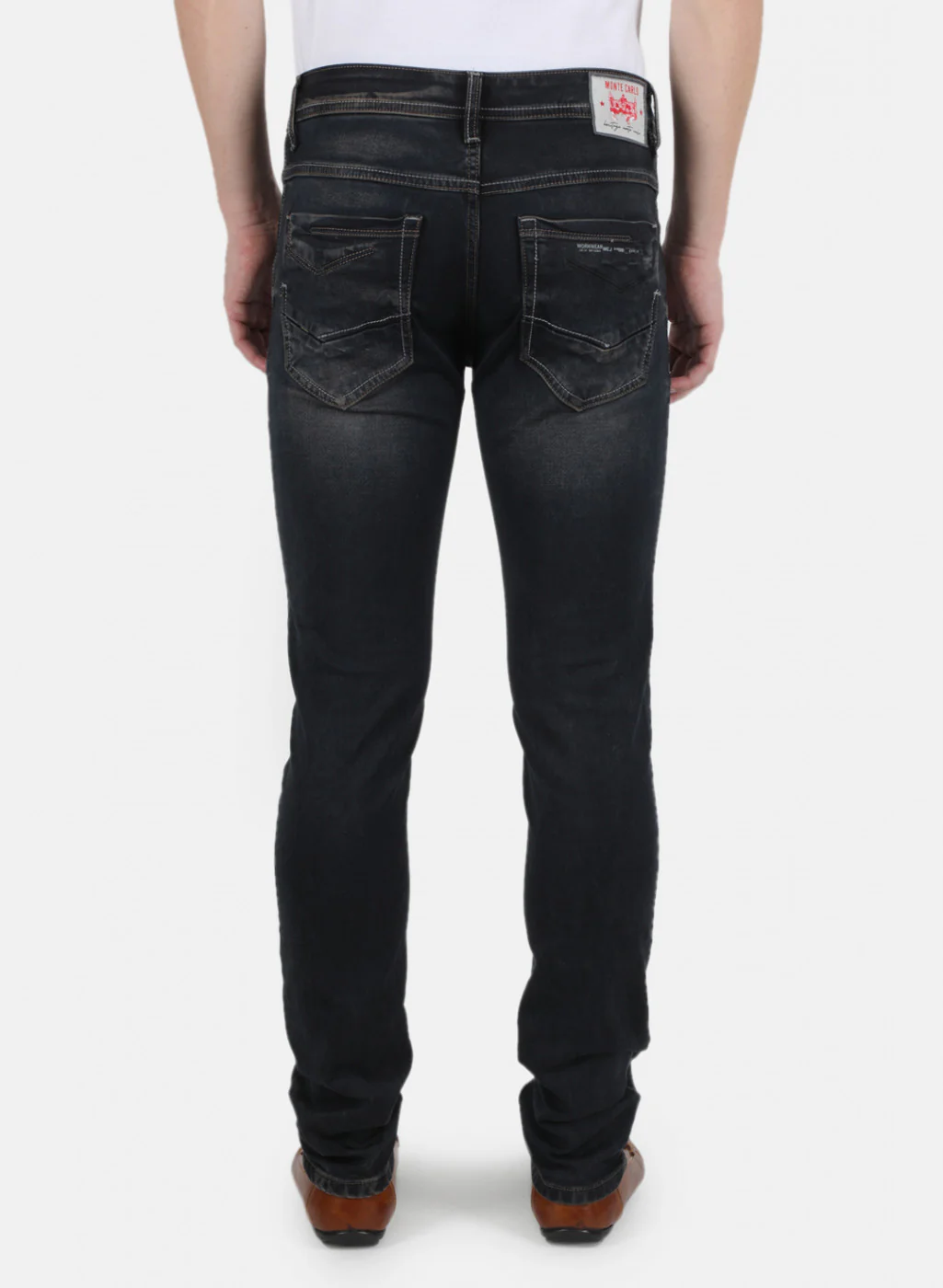 Men Brown Skinny Fit Denim - Image 3