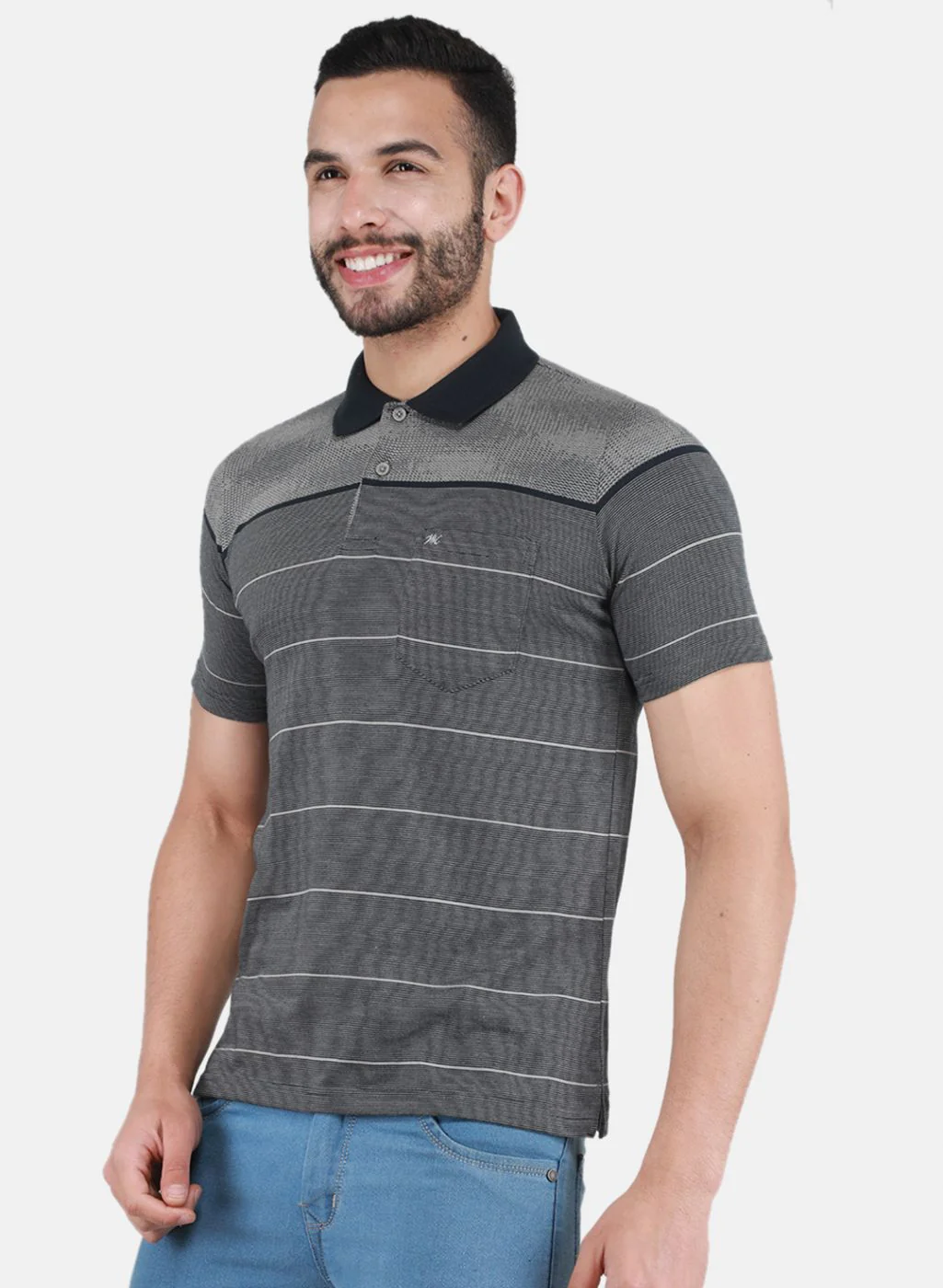 Men Dark Grey Printed T-Shirt - Image 2