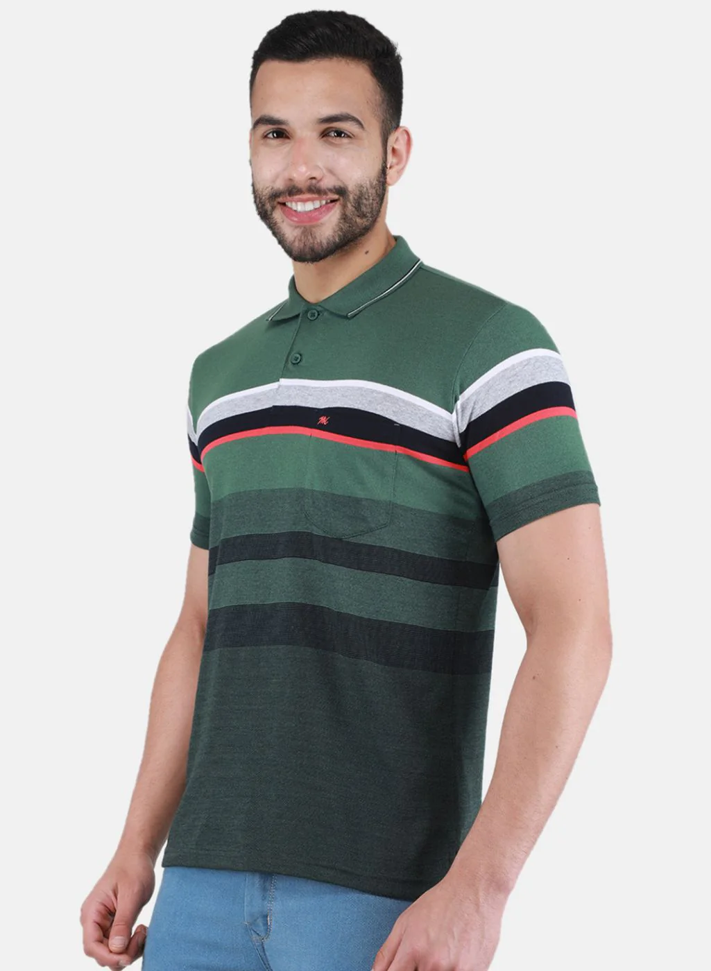 Men Green Printed T-Shirt - Image 2