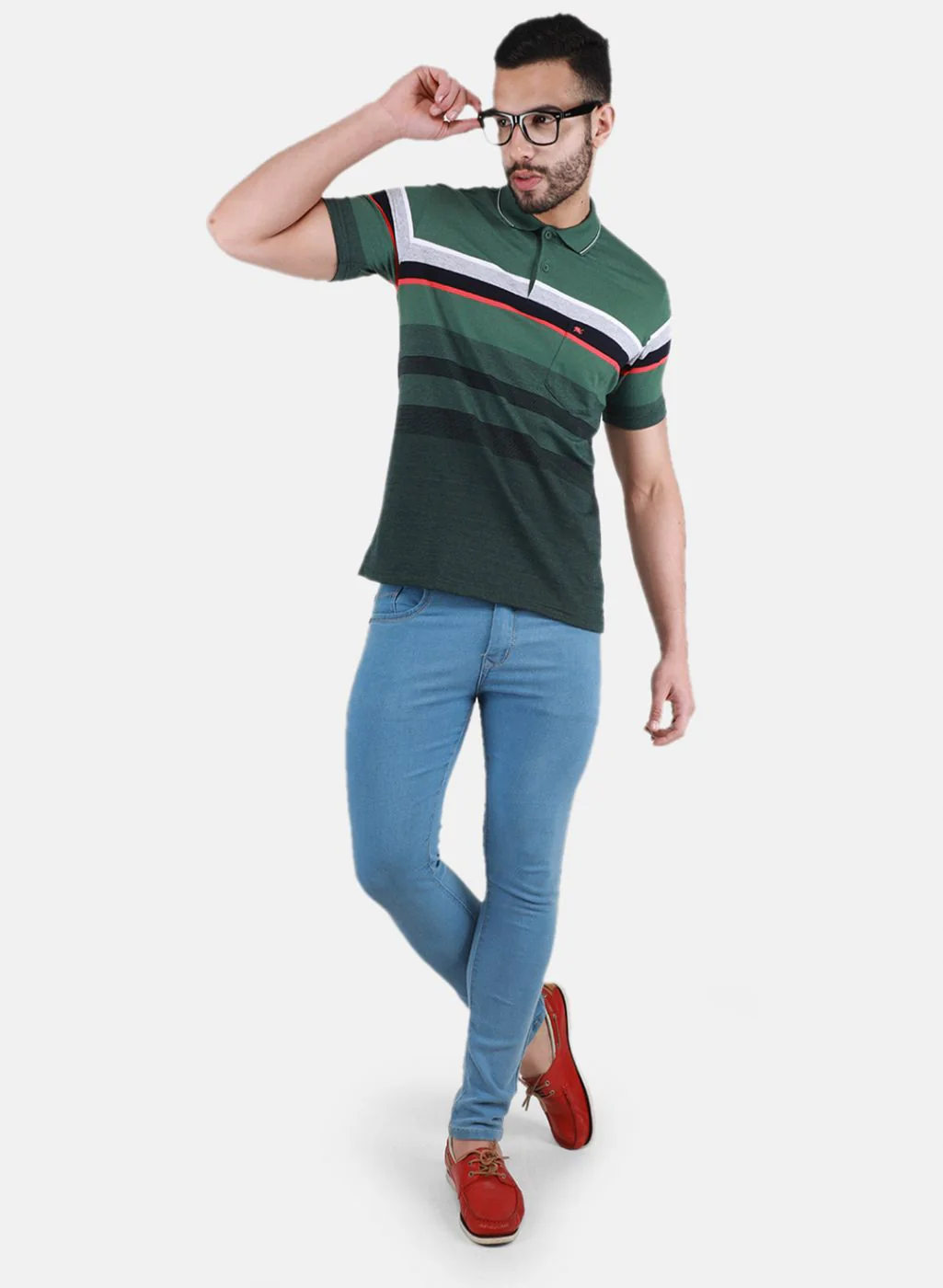 Men Green Printed T-Shirt - Image 4