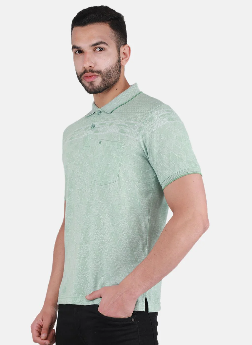 Men Green Printed T-Shirt - Image 2