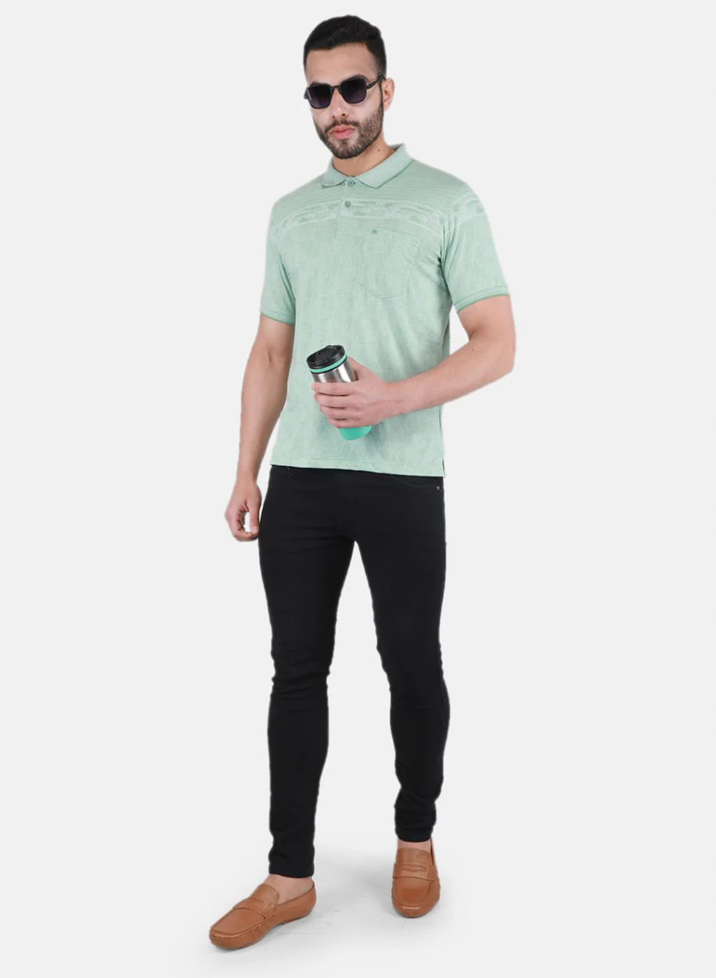 Men Green Printed T-Shirt - Image 4