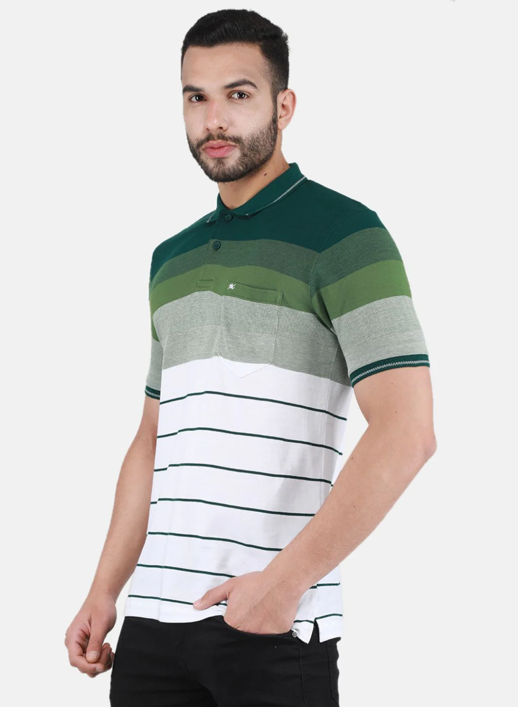 Men Green Printed T-Shirt - Image 2