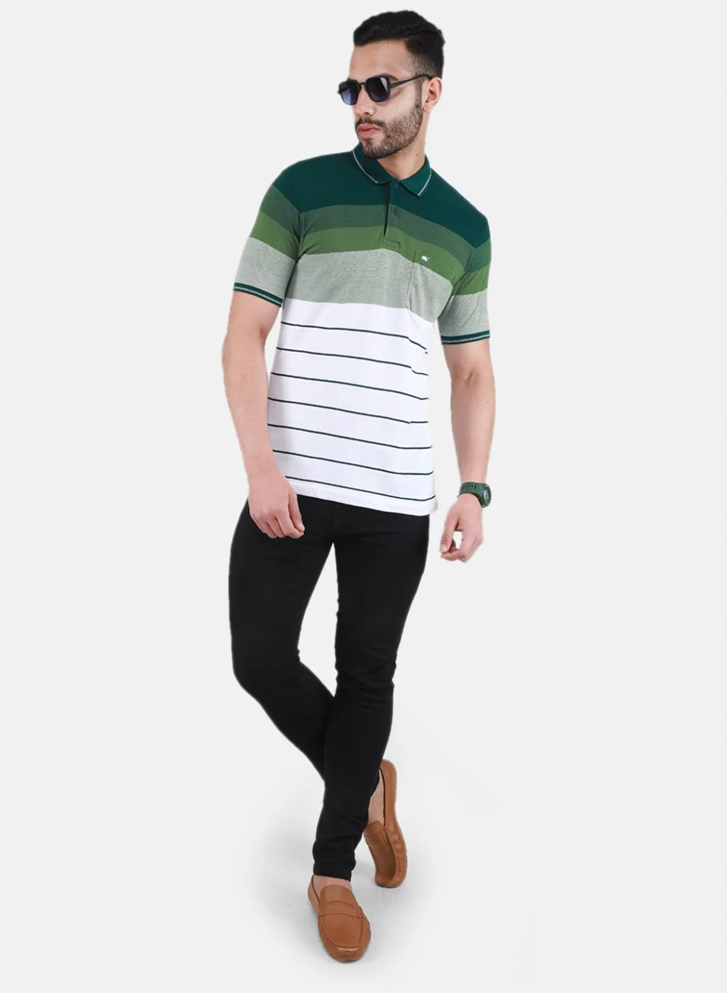 Men Green Printed T-Shirt - Image 4