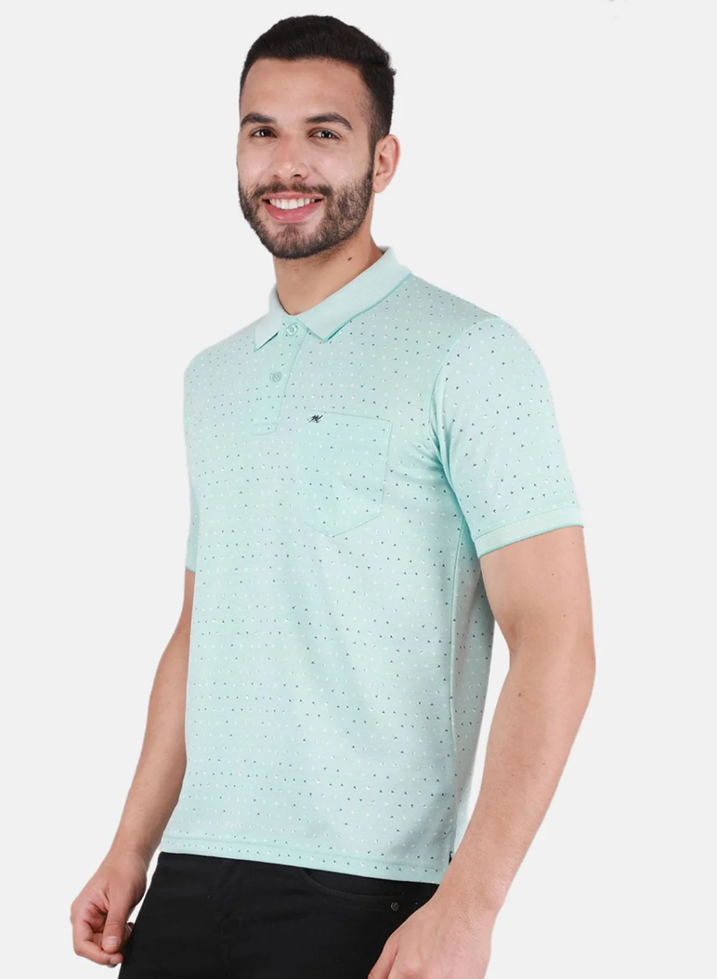 Men Green Printed T-Shirt - Image 2