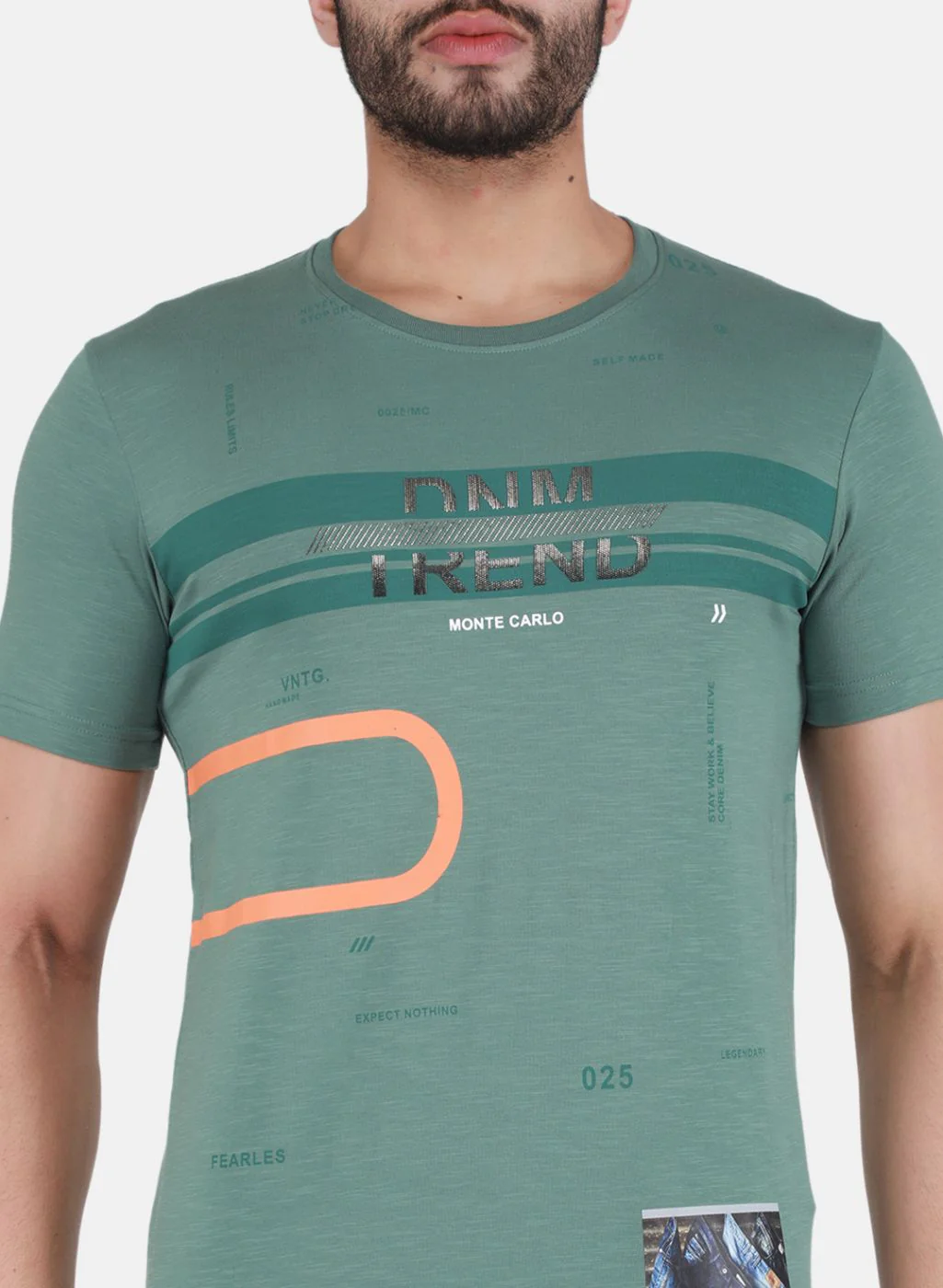 Men Green Printed T-Shirt - Image 5