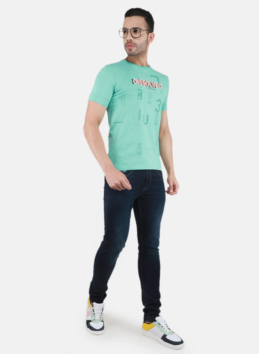 Men Green Printed T-Shirt - Image 4