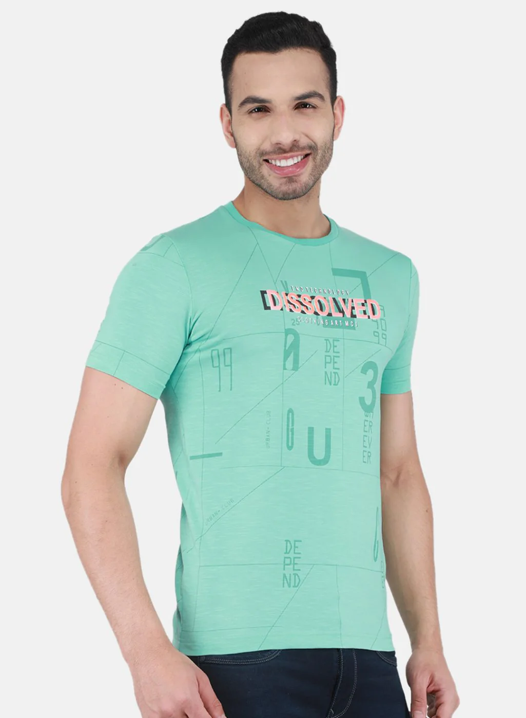 Men Green Printed T-Shirt - Image 6