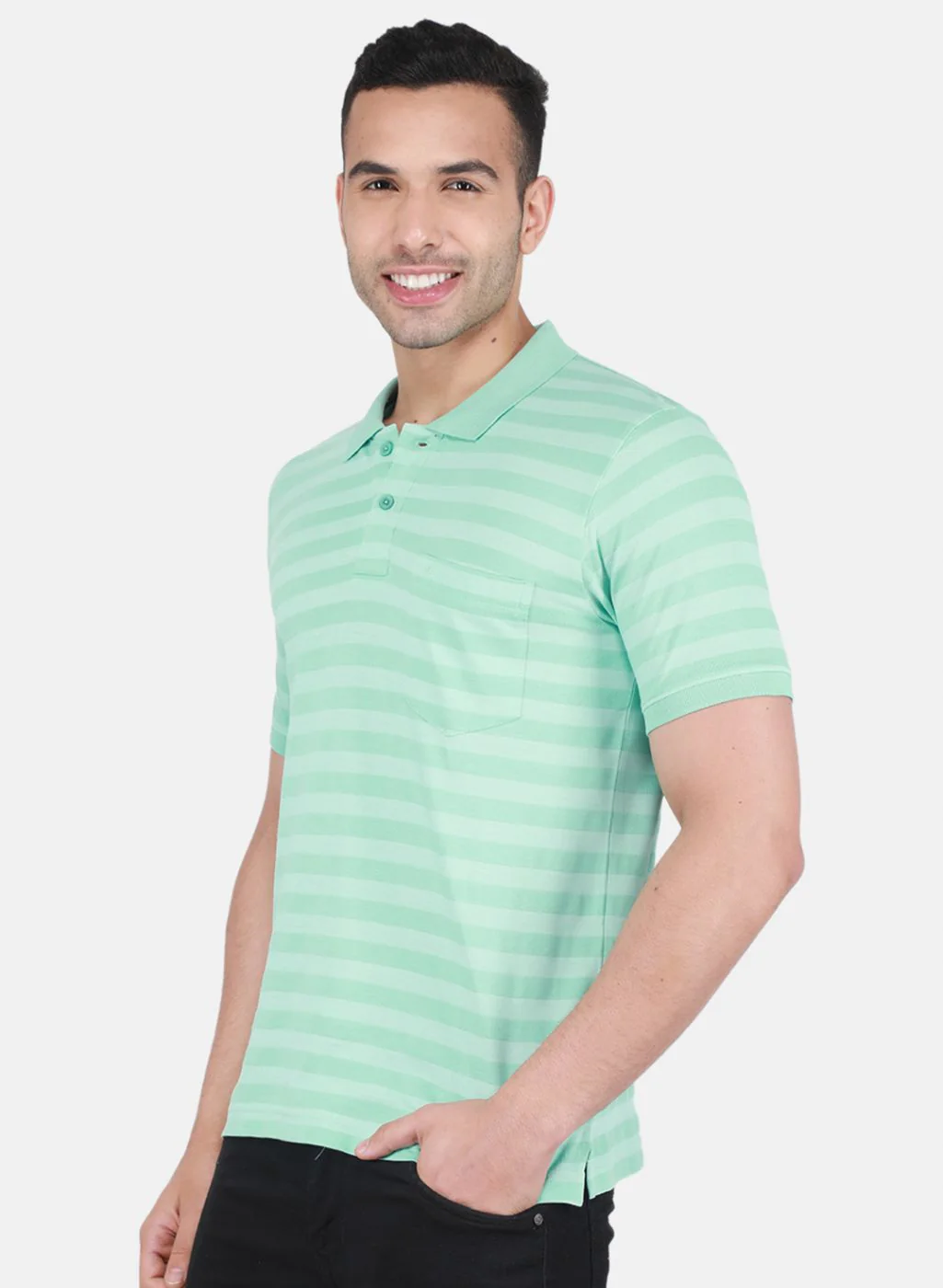Men Green Printed T-Shirt - Image 2