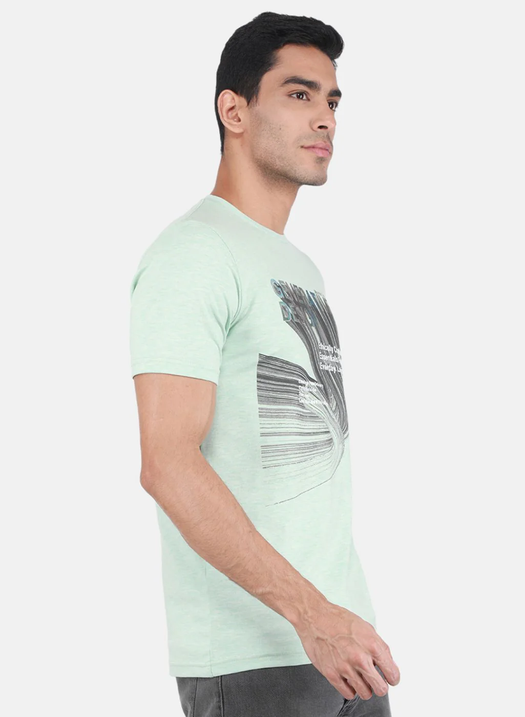 Men Green Printed T-Shirt - Image 6