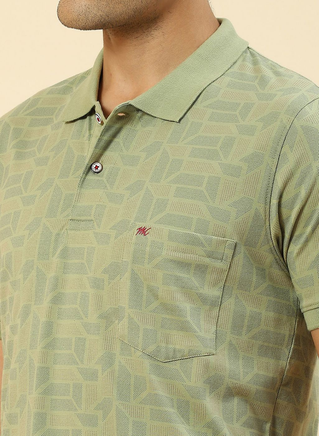 Men Green Printed T-Shirt - Image 6