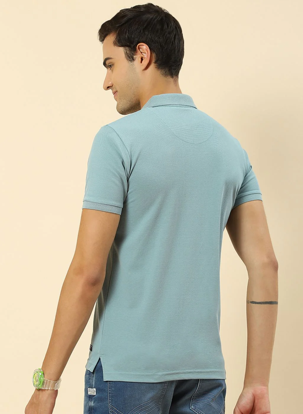 Men Green Printed T-Shirt - Image 4