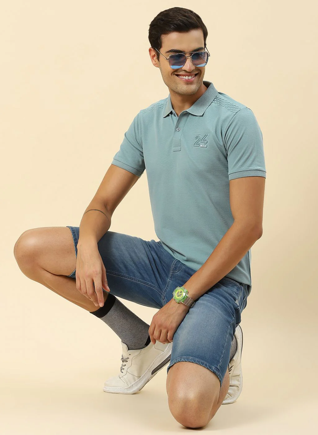 Men Green Printed T-Shirt - Image 5