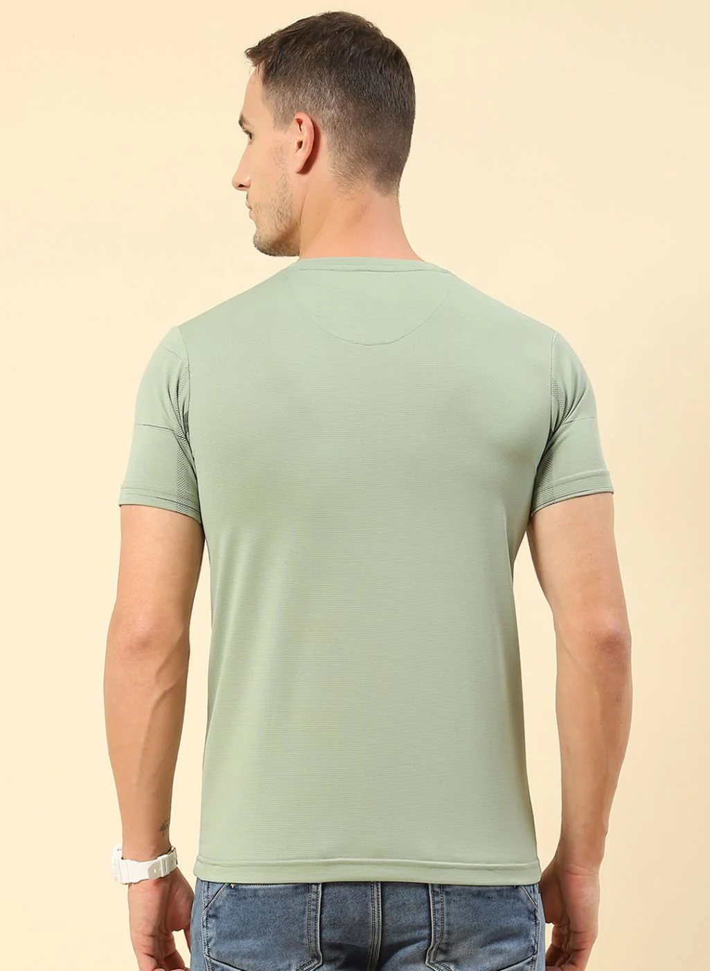Men Green Printed T-Shirt - Image 5
