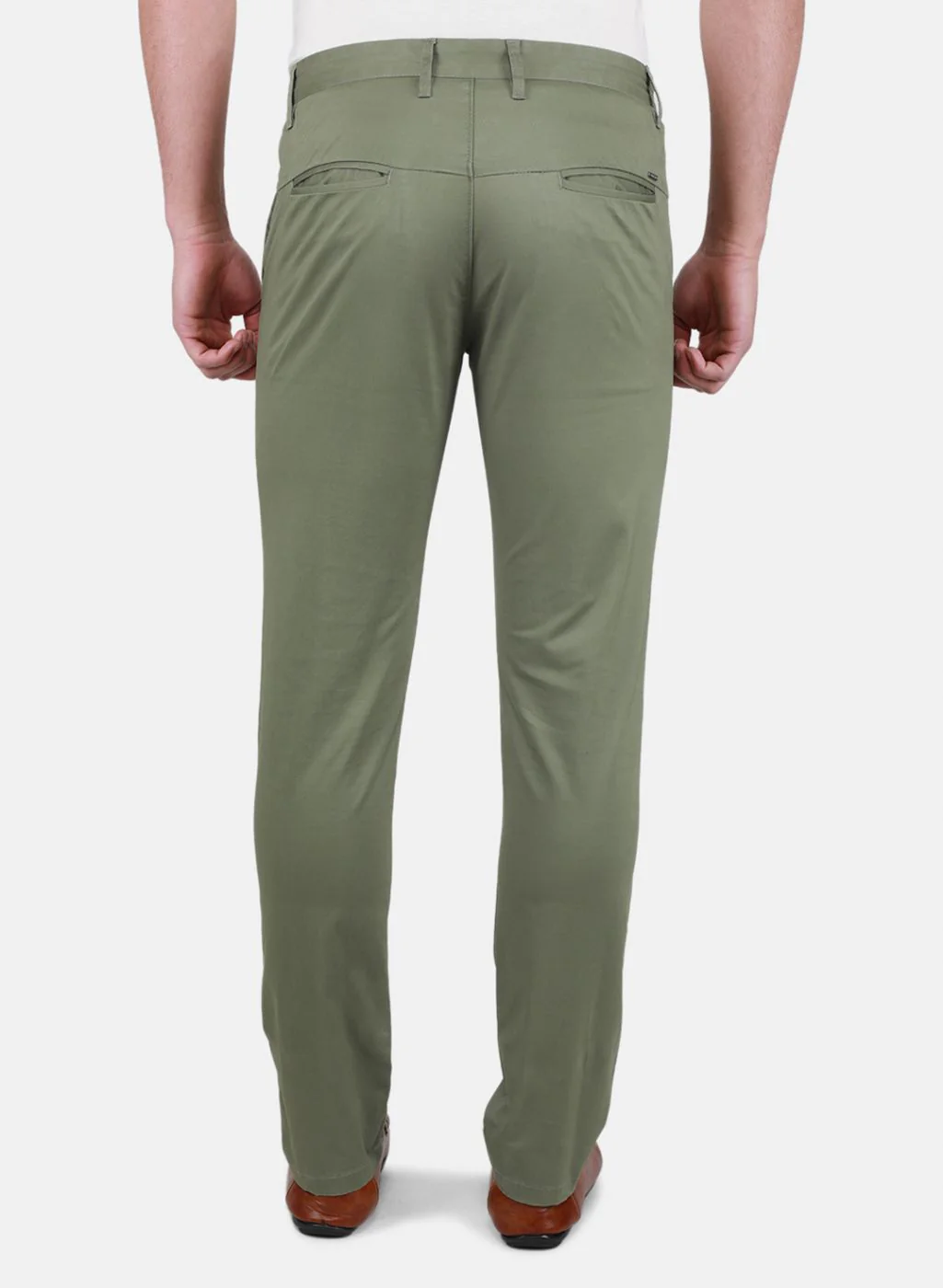Men Green Regular Fit Trouser - Image 3