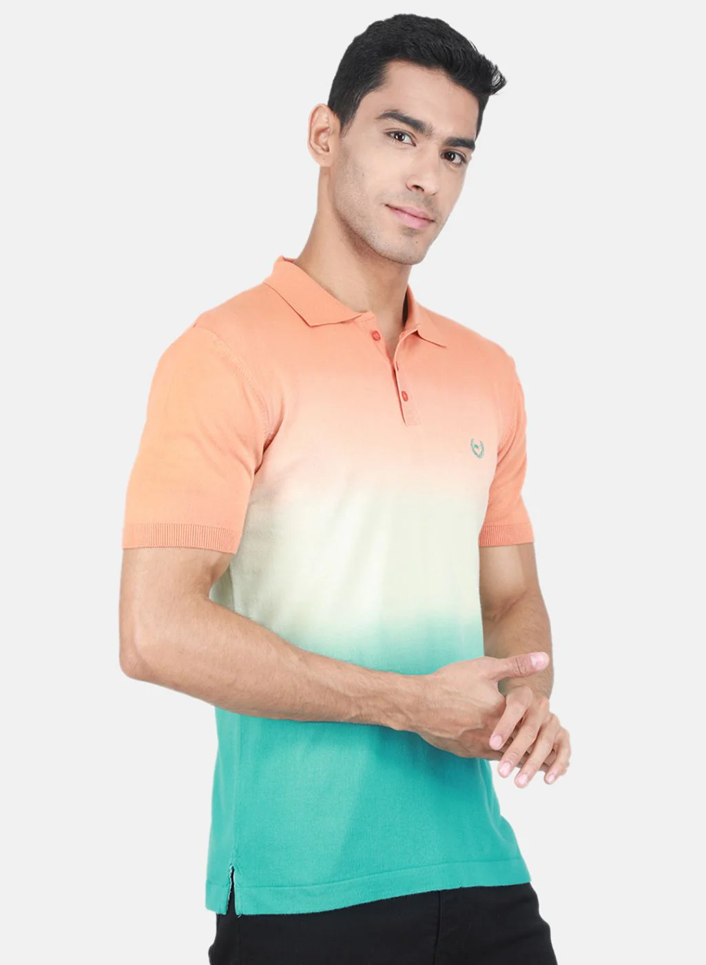 Men Green Self Design T-Shirt - Image 6