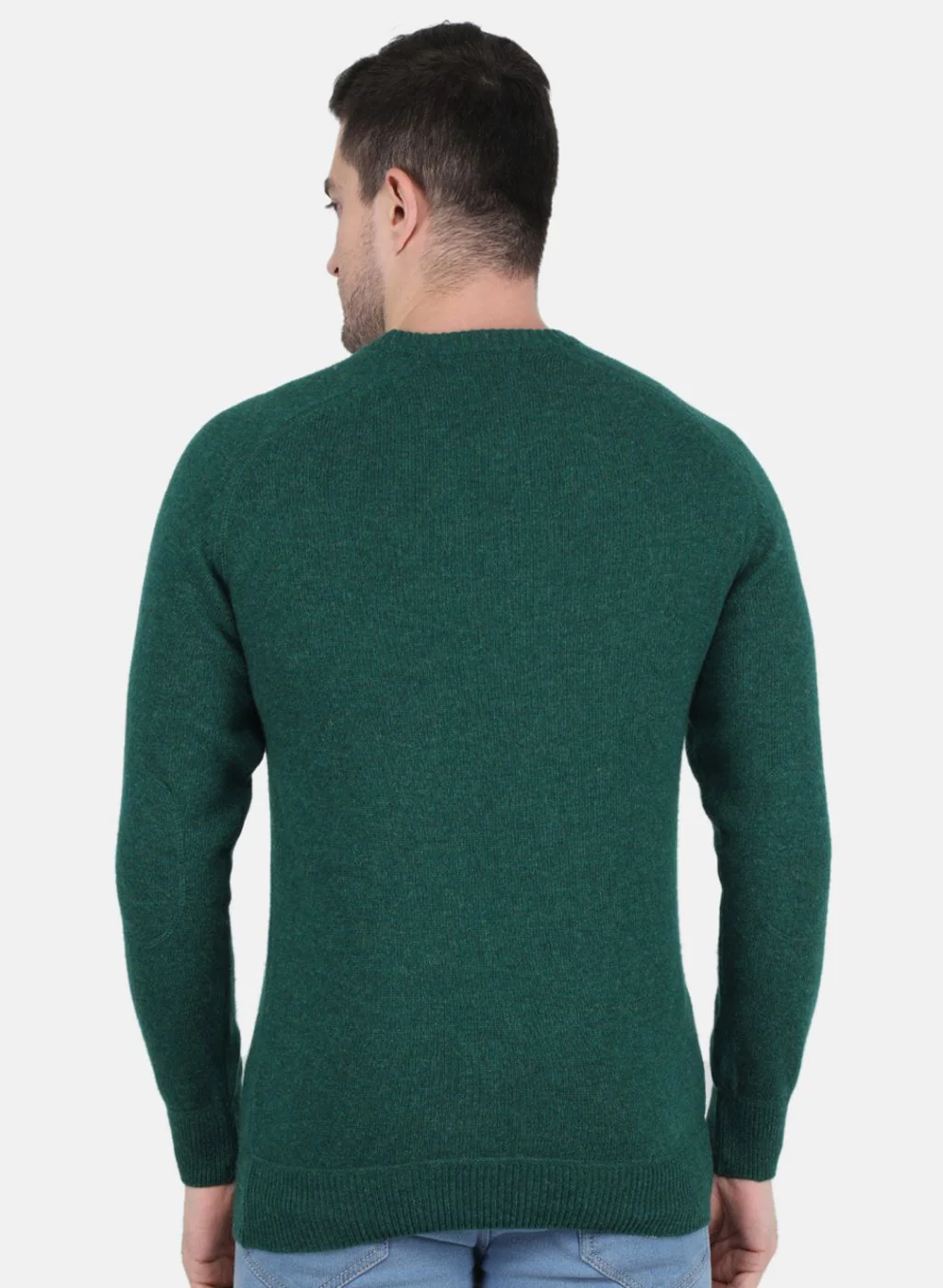 Men Green Solid Pullover - Image 3